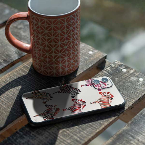 Cat Coq Rainbow Zebras iPhone 11 Skin